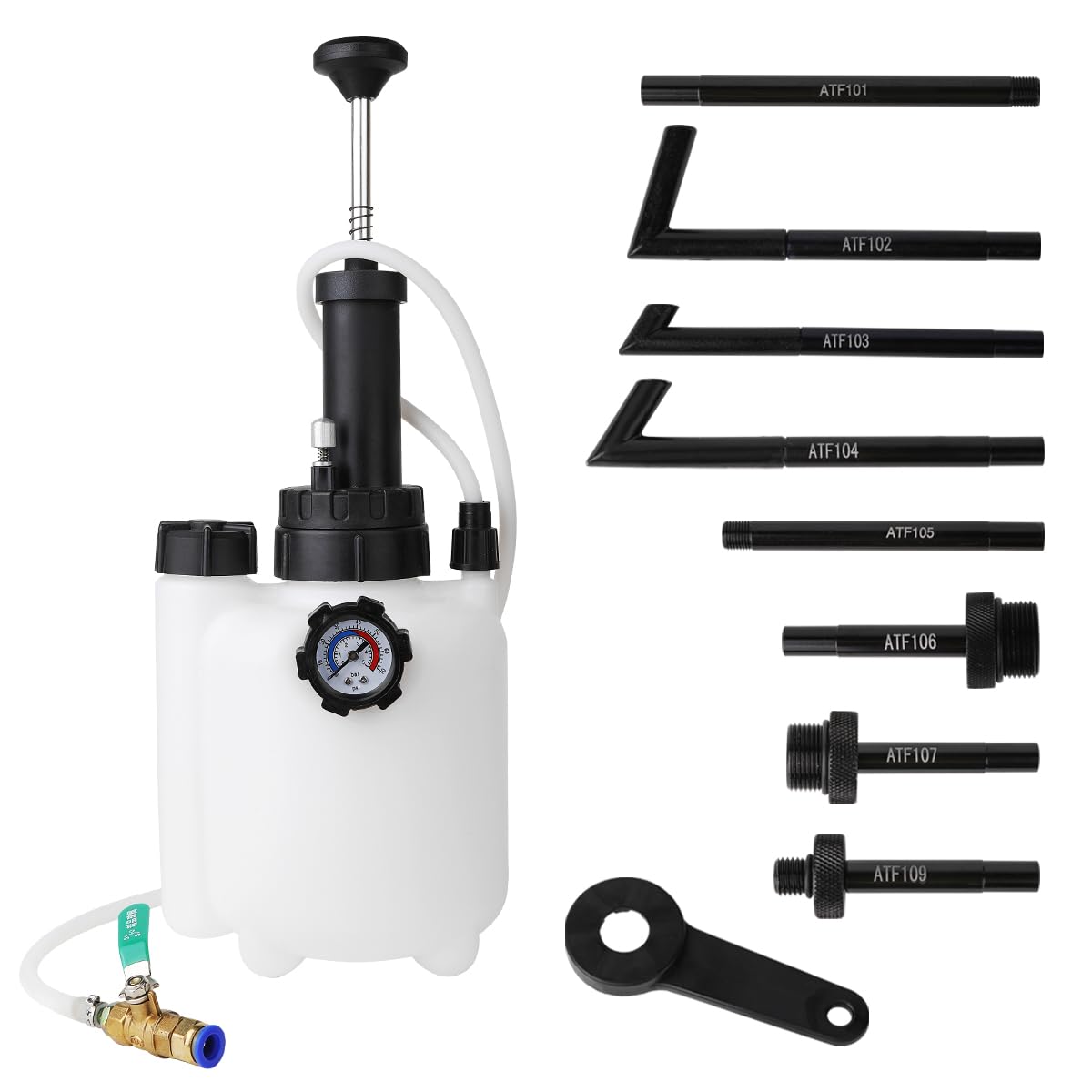 Manual Transmission Oil Pump Extractor - 3L Capacity with 8PCS ATF Adapters | Automotive Fluid Transfer System for Easy DIY Oil Changes | Perfect for Home Garage & Professional Auto Repair Shops