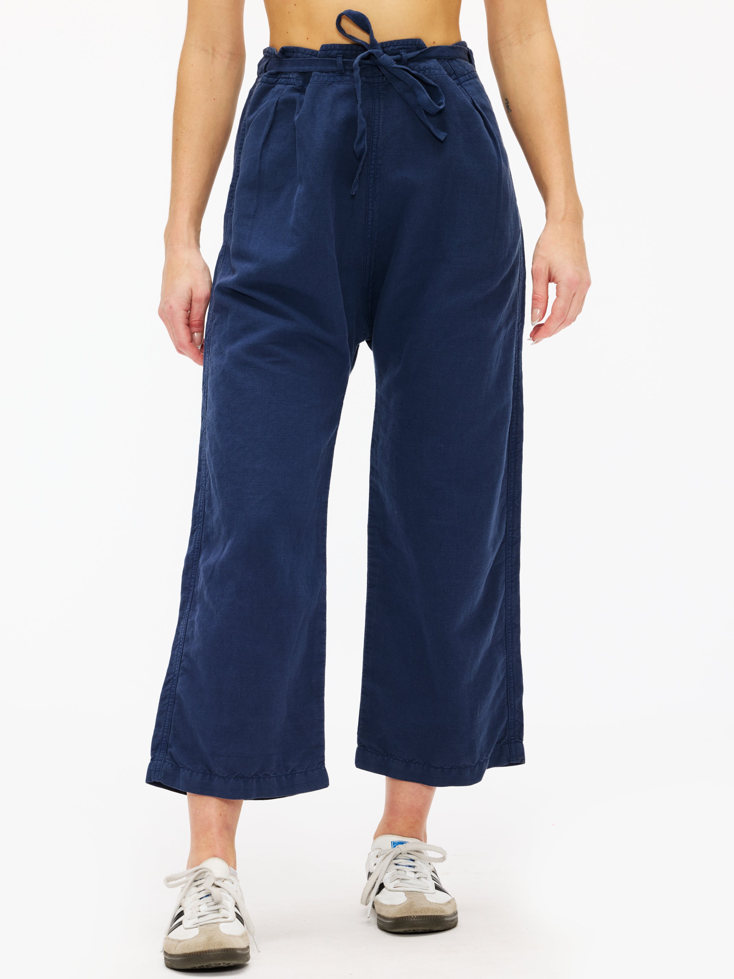 NSF Akari Tie Waist Pants - Women's High Waisted Linen Pants for Summer | Comfortable Casual Wide Leg Trousers | Perfect for Beach, Vacation and Everyday Wear