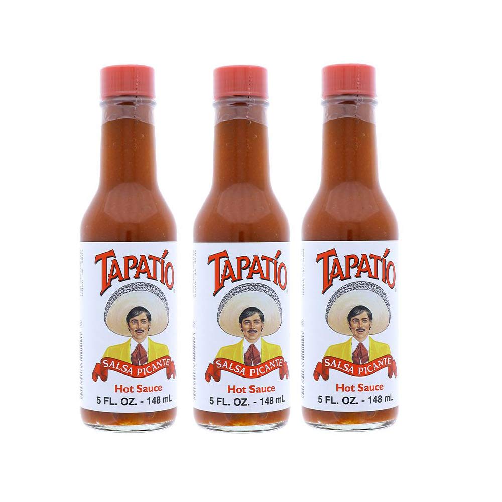 Tapatio Hot Sauce - Original 5 oz Glass Bottles (3-Pack) - Authentic Mexican Salsa Picante - Perfect for Tacos, Nachos & Spicy Food Lovers