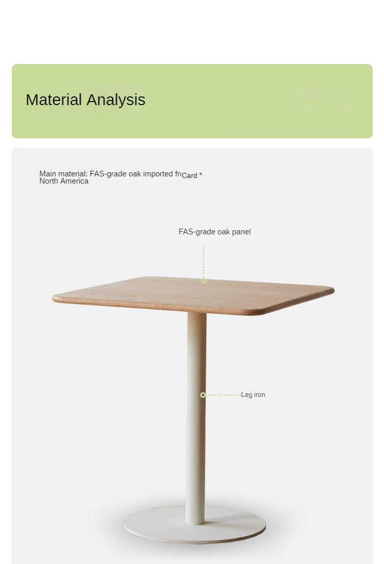 Solid Oak Wood Lift-Top Side Table - Adjustable Height Coffee Table for Living Room, Bedroom, or Office Use
