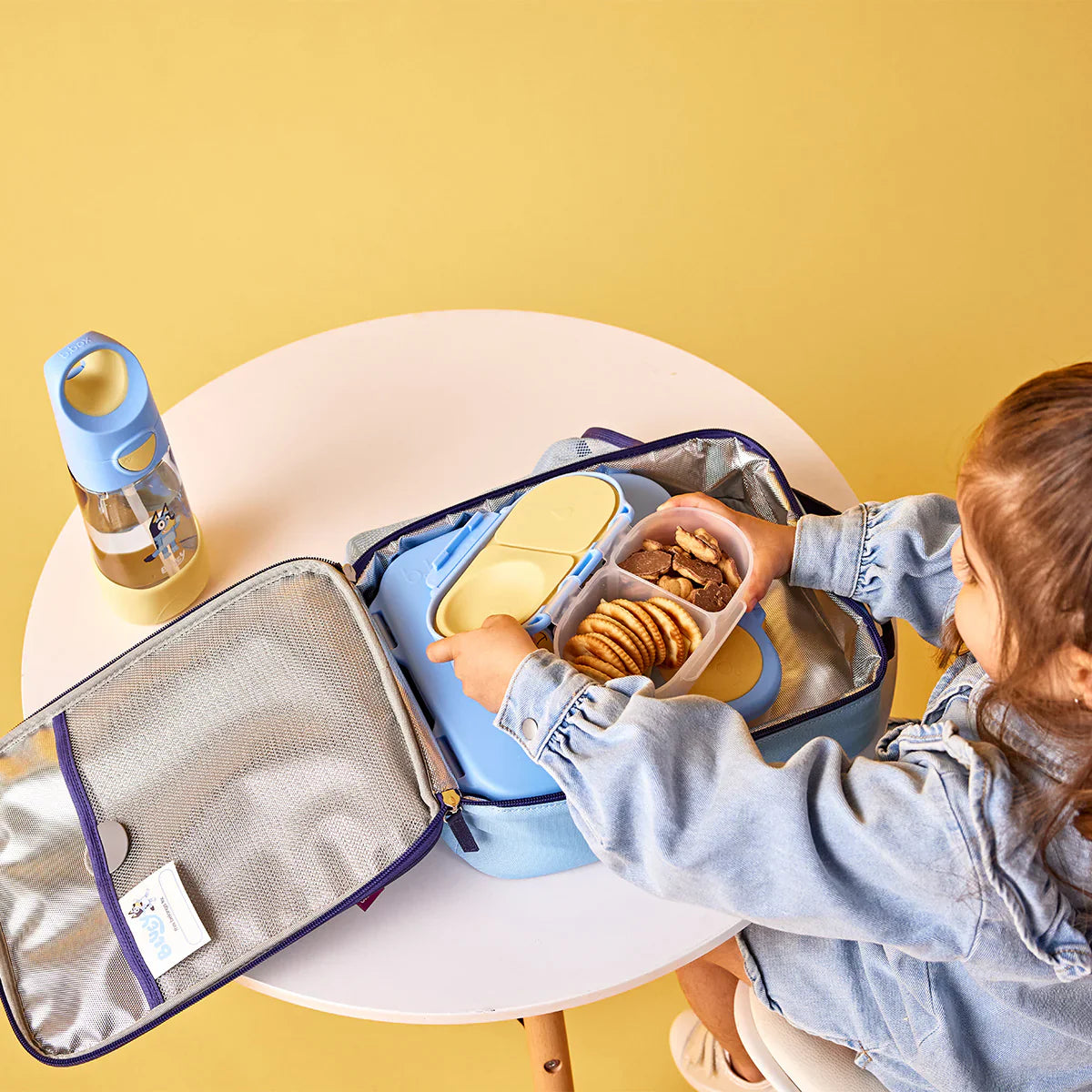 b.box Snack Box - Leak-Proof Kids Snack Container with Lid, BPA-Free & Portable for On-the-Go (Bluey) - Perfect for School Lunches, Travel & Outdoor Activities