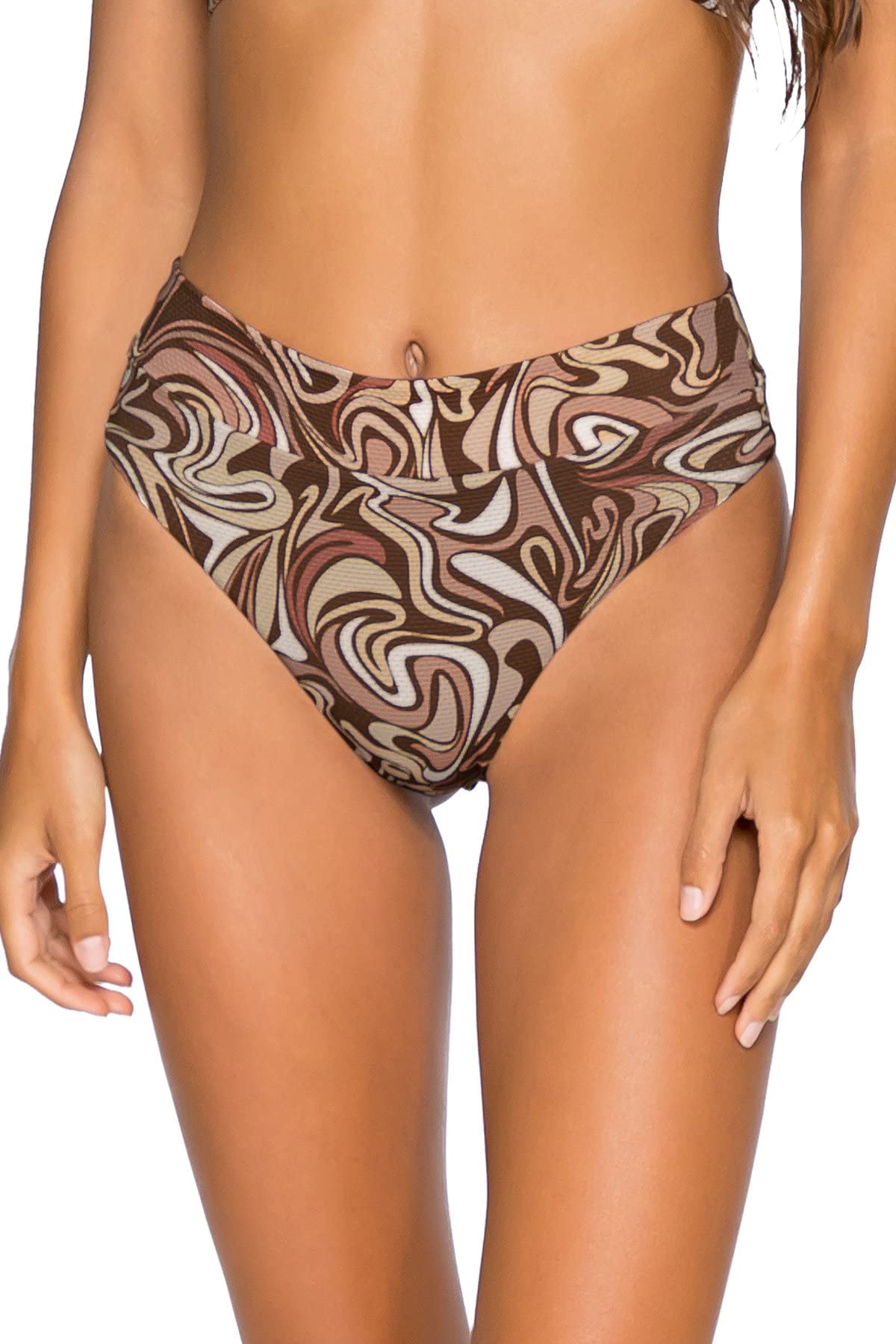 B Swim Cove High-Waist Bikini Bottom - Women's Sexy Retro Swimwear for Beach & Pool - Perfect for Vacation, Surfing and Sunbathing