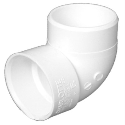 DWV PVC Vent Street Elbow 90-Degree Pipe Fitting - 2-Inch Hub x Spigot for Drain Waste Vent Systems - Perfect for Plumbing, Sewer Lines & DIY Home Improvement Projects