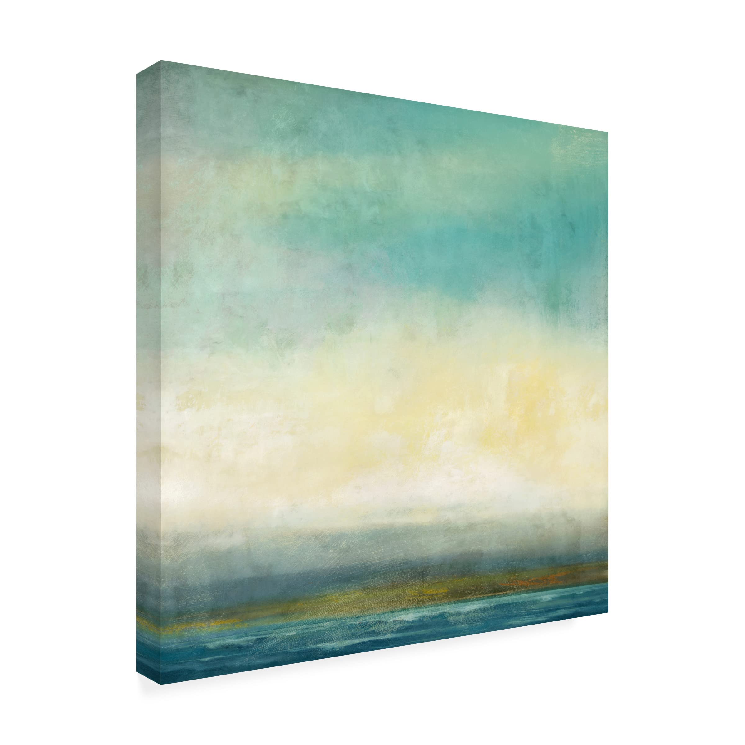 Trademark Fine Art 'Blue Tide' Canvas Art by Suzanne Nicoll | Modern Ocean Wave Painting | Perfect for Living Room, Bedroom & Office Decor