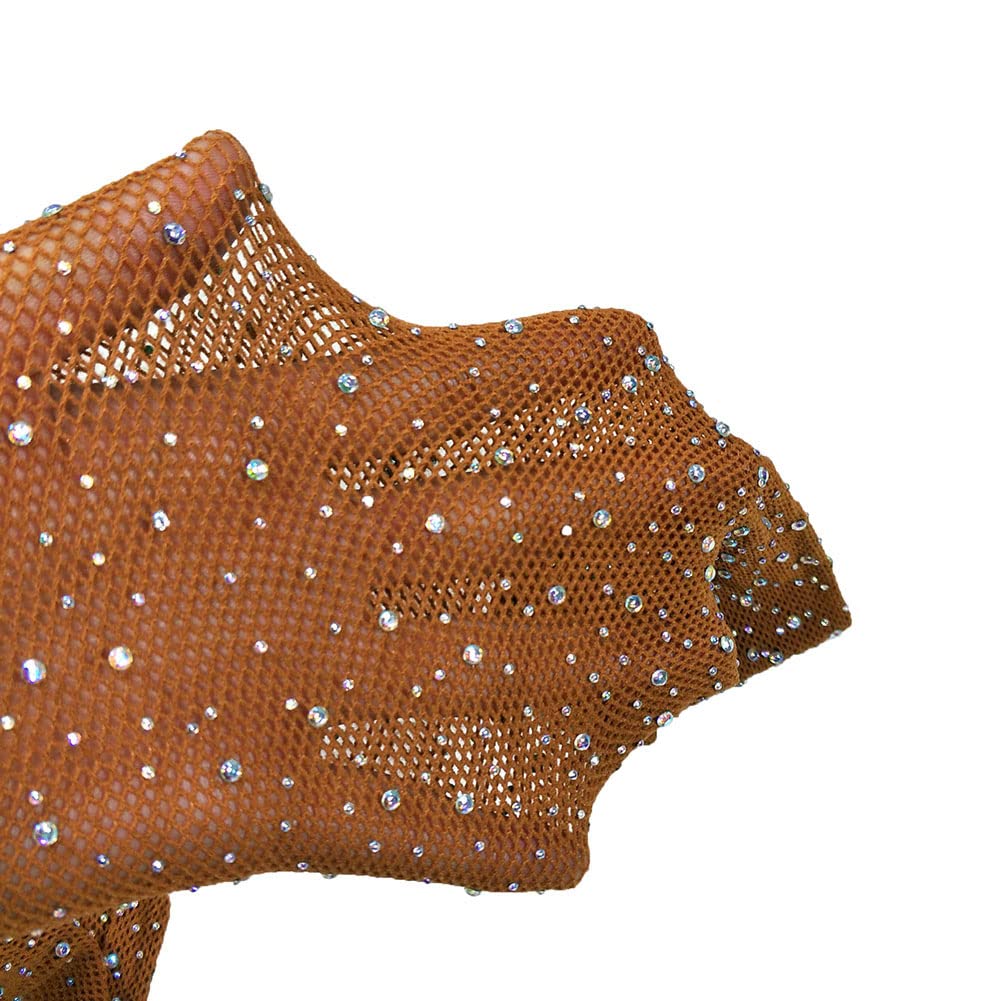 LUCKELF Sexy High Waist Sparkle Rhinestone Fishnet Stockings - Glamorous Party Tights for Women | Perfect for Nightclubs, Costume Parties & Festive Occasions