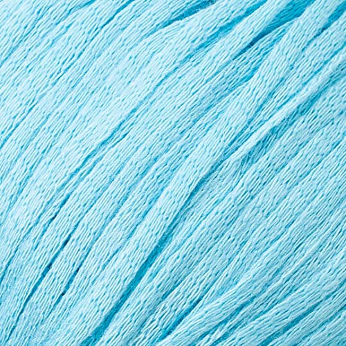 6-Pack La Mia Fettucia Chainette Tape Yarn - 100% Acrylic, 10.5 Oz Total (1.76 Oz/50g Each), 131 Yards (120m) per Ball, Light DK Weight, Blue (L071) - Perfect for Knitting, Crocheting, and DIY Craft Projects