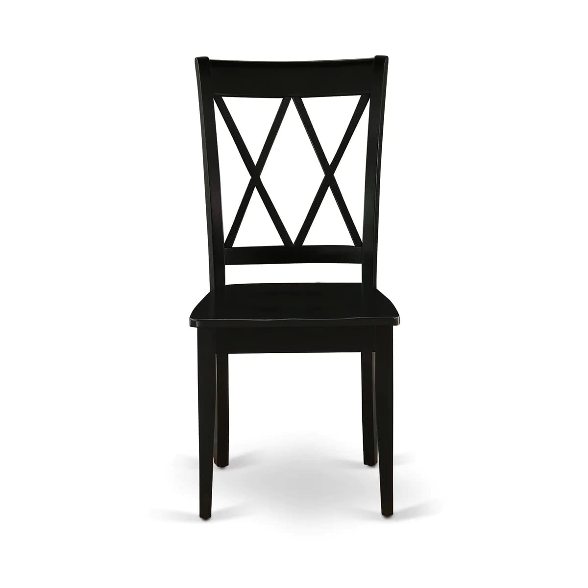 East West Furniture 5-Piece Black Dining Table Set with Butterfly Leaf - 32x54 Inch Rectangle Kitchen Table & 4 Chairs - Perfect for Small Spaces, Breakfast Nooks & Compact Dining Areas