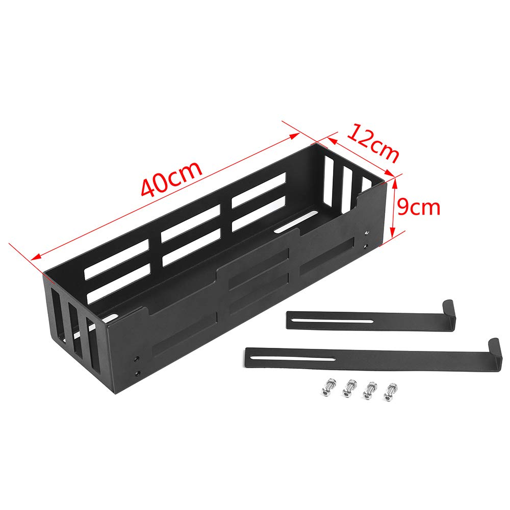 RT-TCZ Black Aluminum Alloy Rear Trunk Molle Panel & Side Cargo Rack Storage Basket for 2007-2024 Jeep Wrangler JK JL 4-Door | Heavy-Duty Vehicle Organizer Accessories | Perfect for Off-Road Adventures & Camping Gear Storage