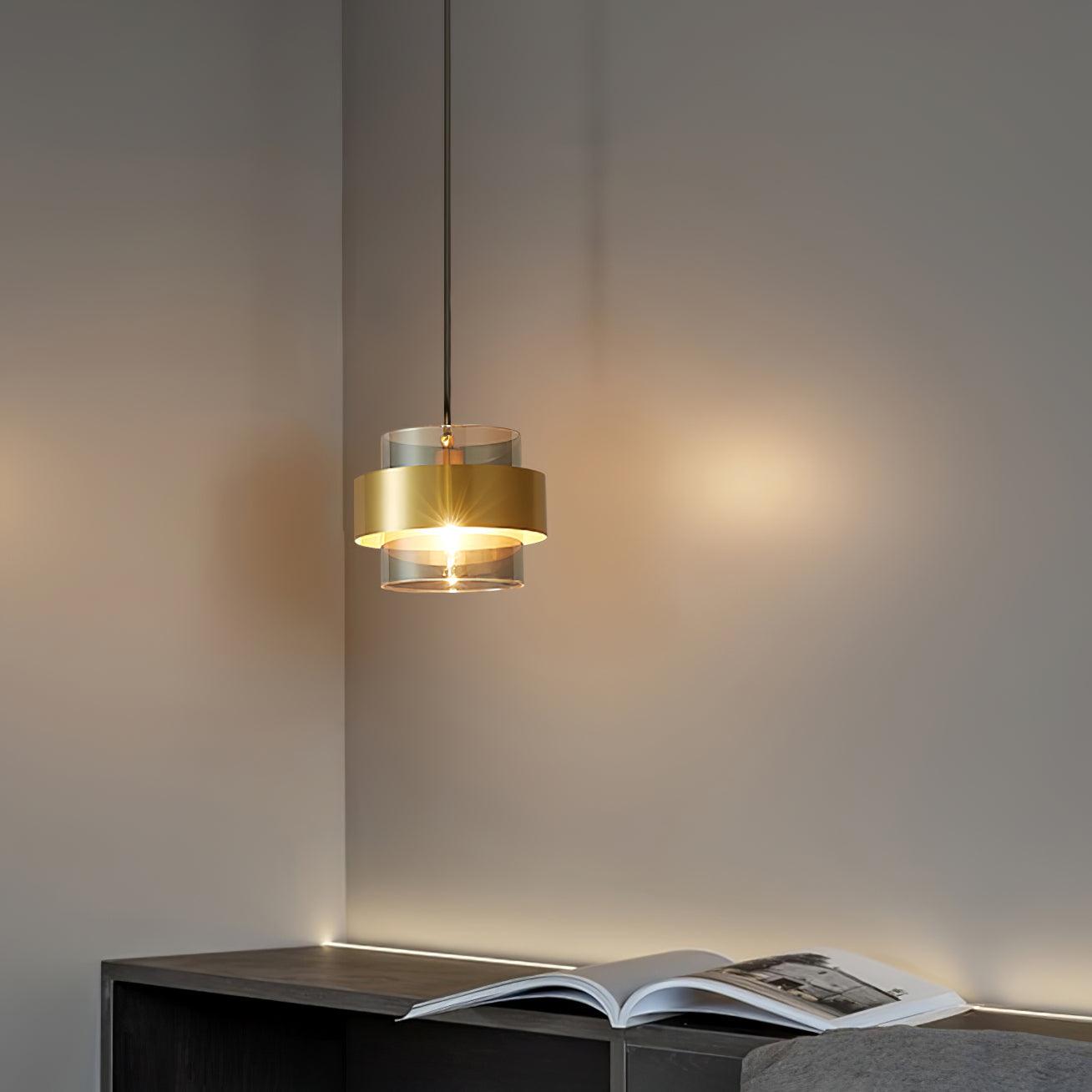 Modern Cylinder Down Pendant Light Fixture - Adjustable Hanging Lamp for Kitchen Island, Dining Room & Bedroom - Industrial Chic Lighting Decor
