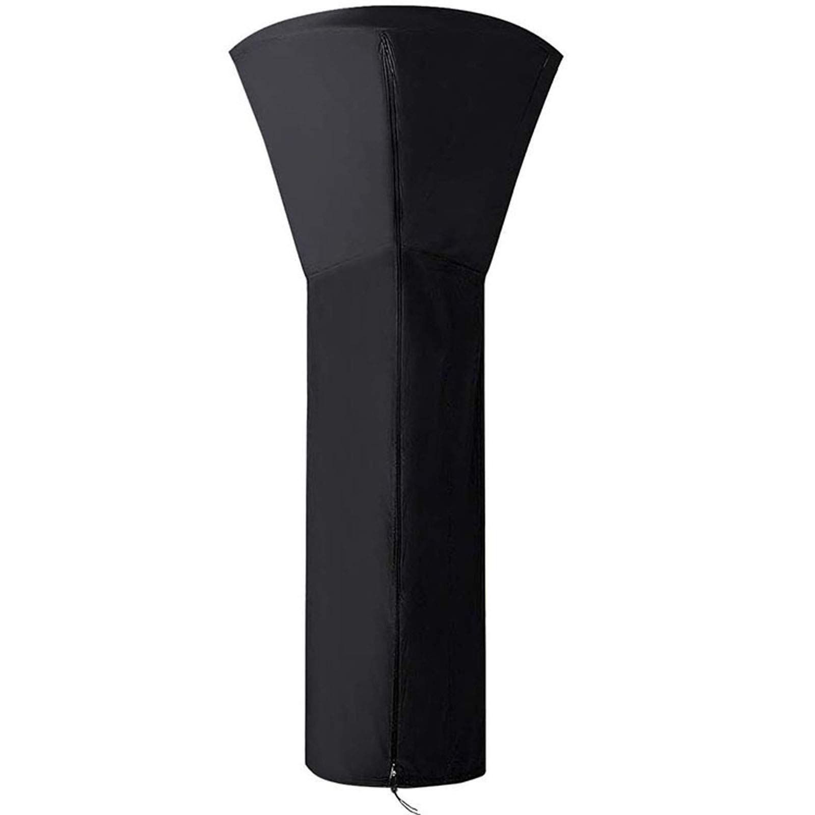 Waterproof Full Zipper Heater Cover for Outdoor Patio Furniture - Standup Round Design for BBQs, Grills & Housekeeping (Black, Large) - Perfect for Winter Protection & All-Weather Use