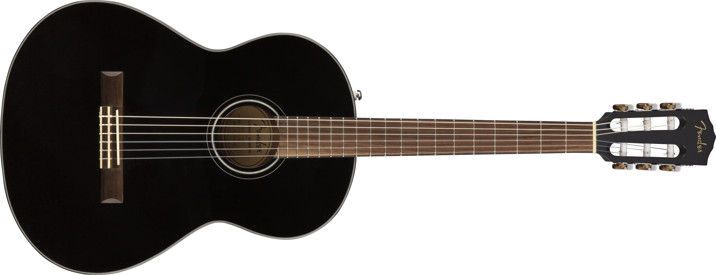 Fender CN-60S Concert Nylon String Acoustic Guitar - Black | Classical Guitar for Beginners & Professionals | Perfect for Home Practice, Live Performances & Music Lessons
