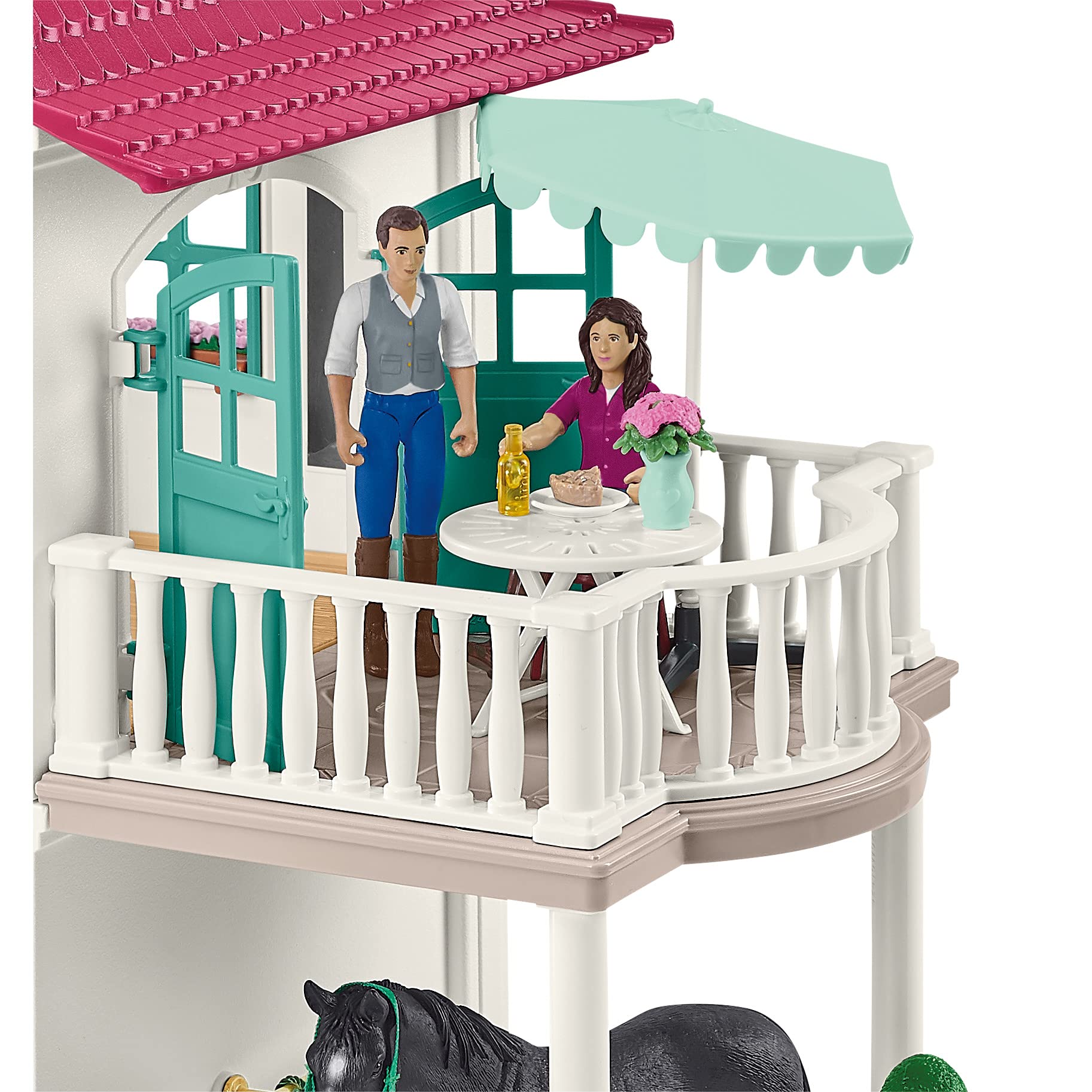 Schleich Horse Club 70-Piece Playset - Realistic Horse Toys for Kids Ages 5-12, Lakeside Country House & Stable - Perfect for Imaginative Play, Farm Adventures & Collectible Display