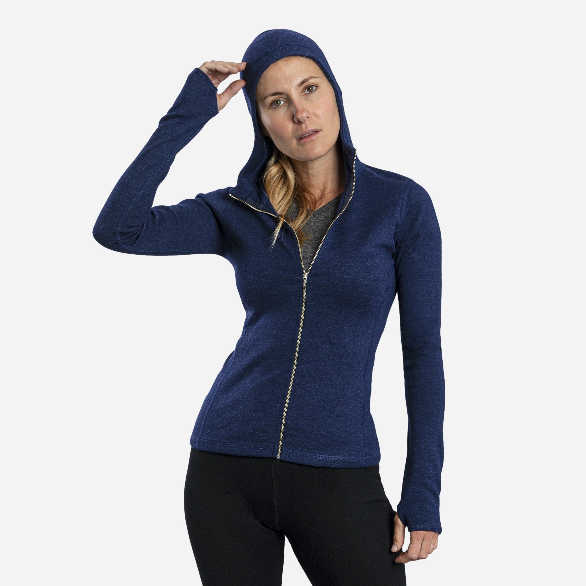 Women's Alpaca Wool Hoodie Jacket - 420 Midweight Full Zip Fleece Pullover for Outdoor Hiking & Winter Travel - Cozy Warm Sweatshirt for Casual Wear