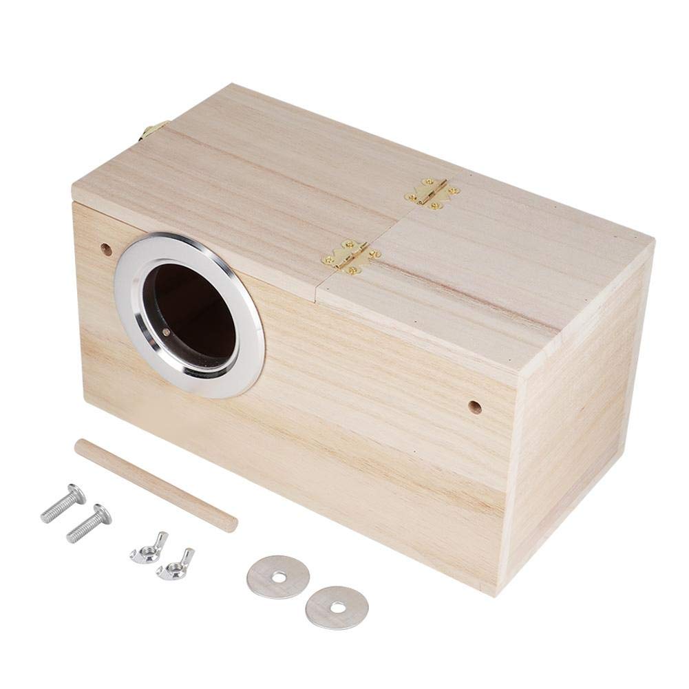 Premium Wooden Bird Breeding Box - GLOGLOW Right-Opening Nesting House for Pet Birds | Ideal for Parakeets, Finches & Canaries | Perfect for Breeding, Nesting & Safe Bird Habitat