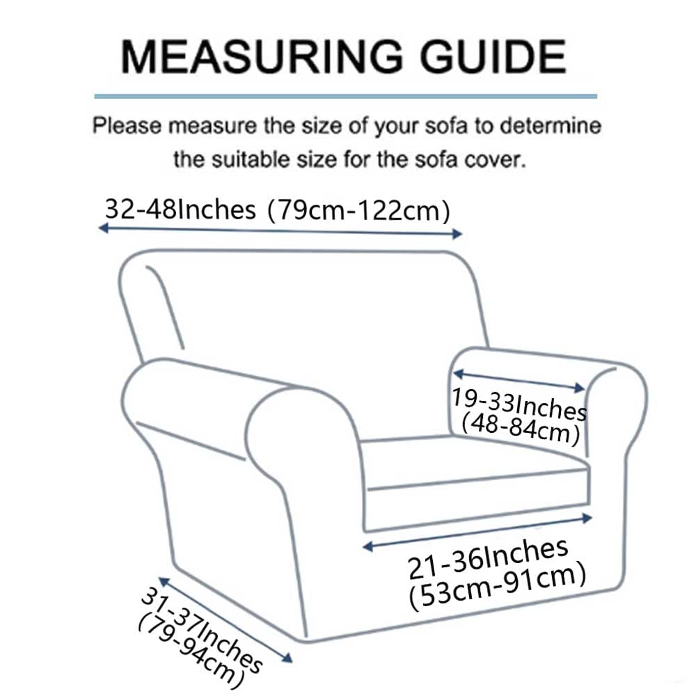 Stretchable Christmas Print Sofa Slipcover - Washable Removable 3-Cushion Couch Cover for Living Room (Grey-Red, Small) | Holiday Home Decor & Furniture Protection