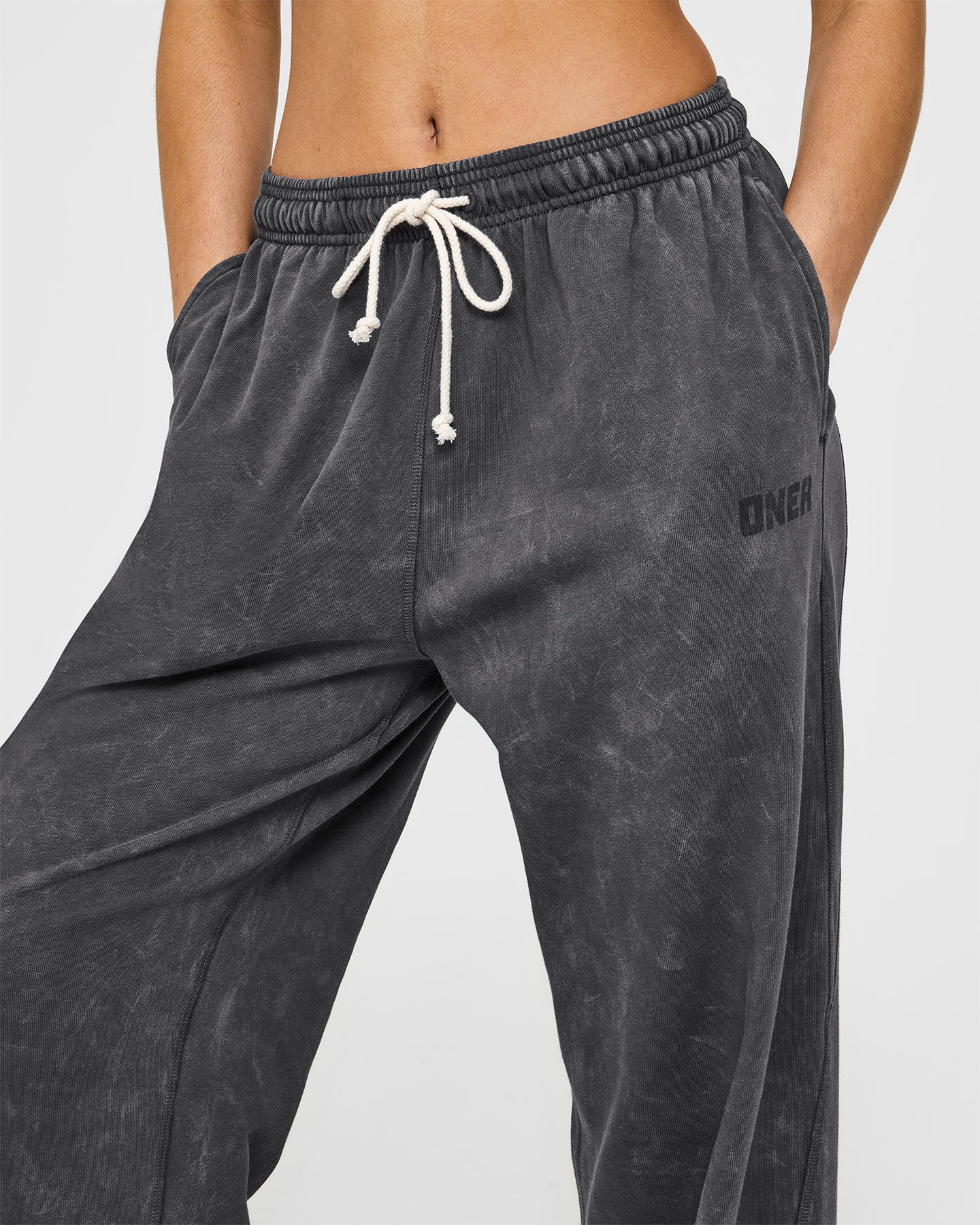 Raw Lounge Wide Leg Joggers for Women - Soft Stretchy High Waist Jogger Pants | Comfortable Casual Loungewear for Home, Yoga & Travel (Coal)