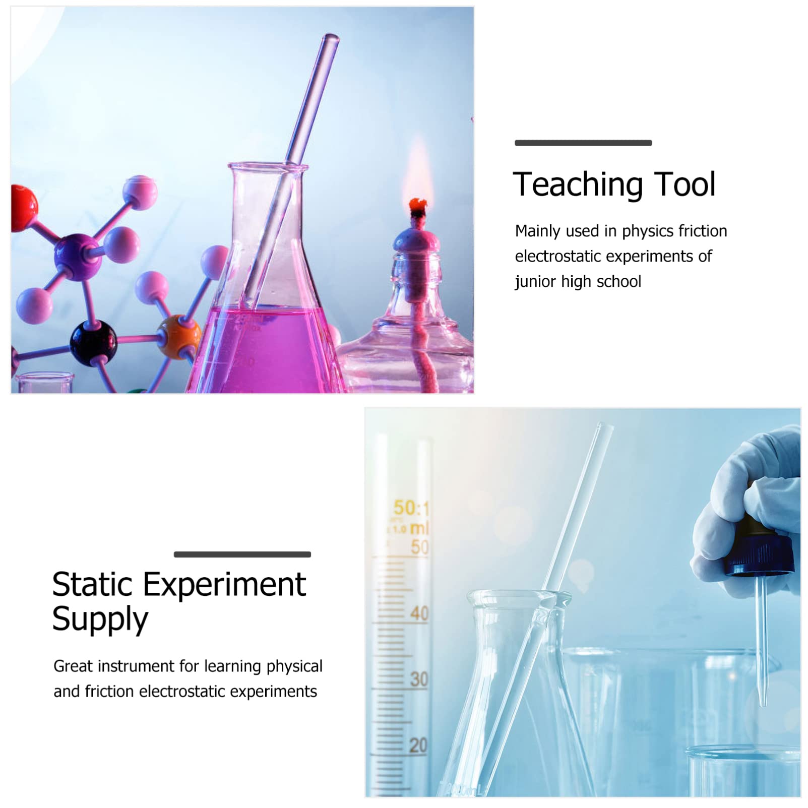 POPETPOP 2-Pack Static Electricity Experiment Kit - Friction Electrification Teaching Tool for Science Classrooms