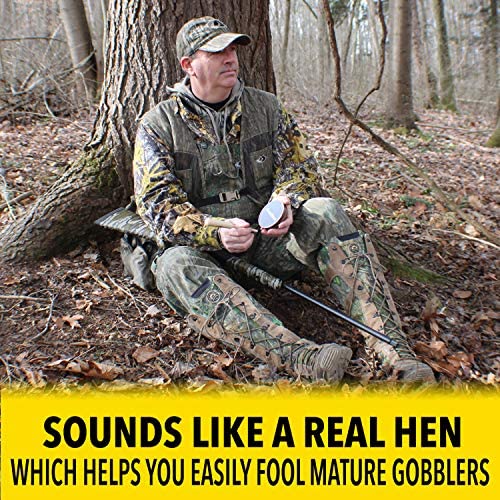 Premium Turkey Pot Calls - Realistic Glass & Slate Turkey Calls with Strikers - Hunting Decoys for Spring & Fall Turkey Season - Perfect for Woodland & Field Hunting