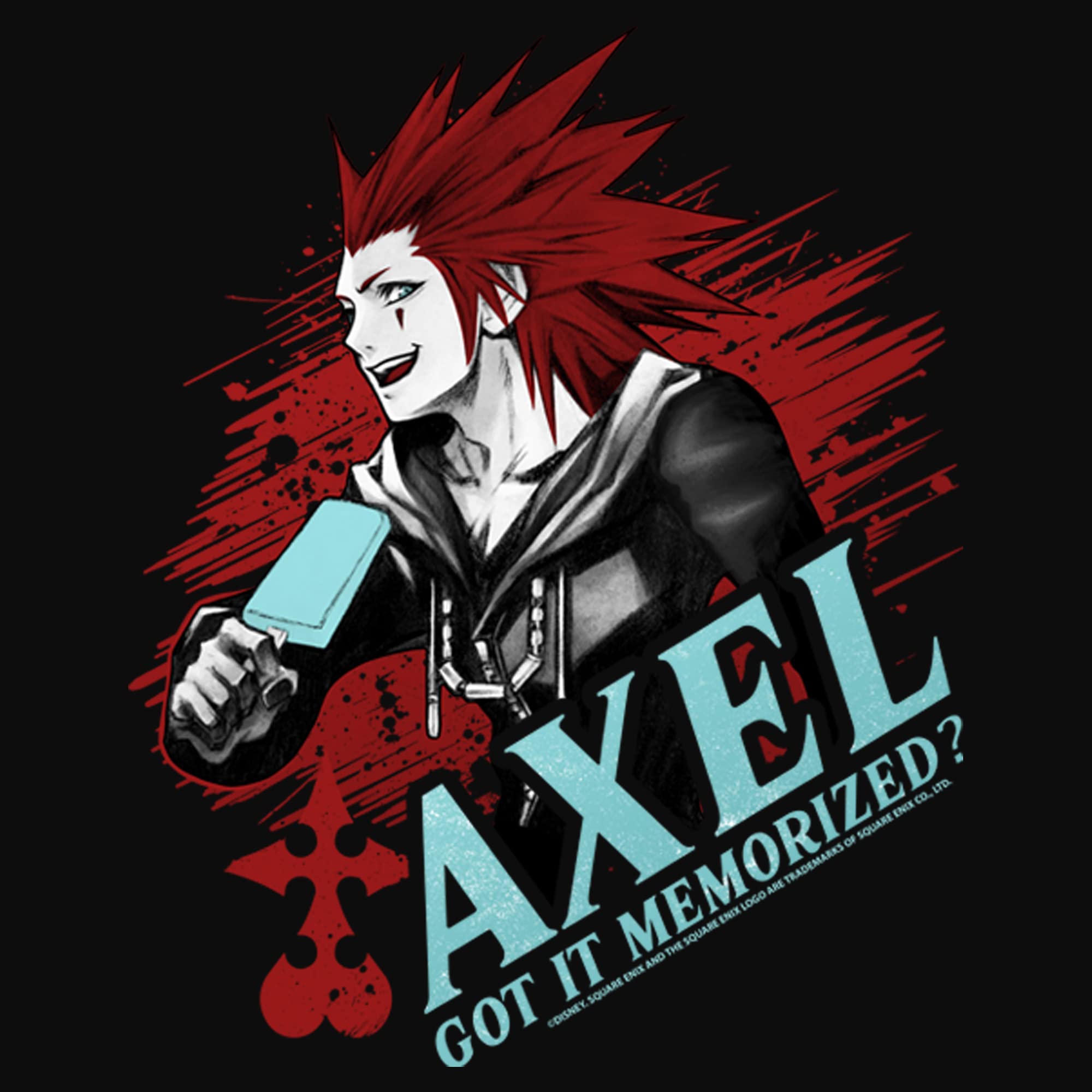 Disney Women's Kingdom Hearts Solo Axel Slim Fit Racerback Tank Top - Breathable Scoop Neck Casual Tee for Cosplay, Gaming Conventions & Summer Outfits