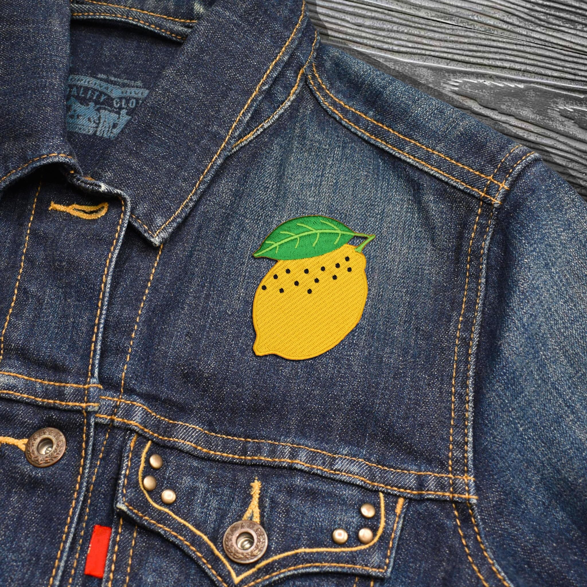 Lemon Embroidered Iron-on Patch for Jackets, Bags & DIY Crafts - Durable Applique for Clothing Customization