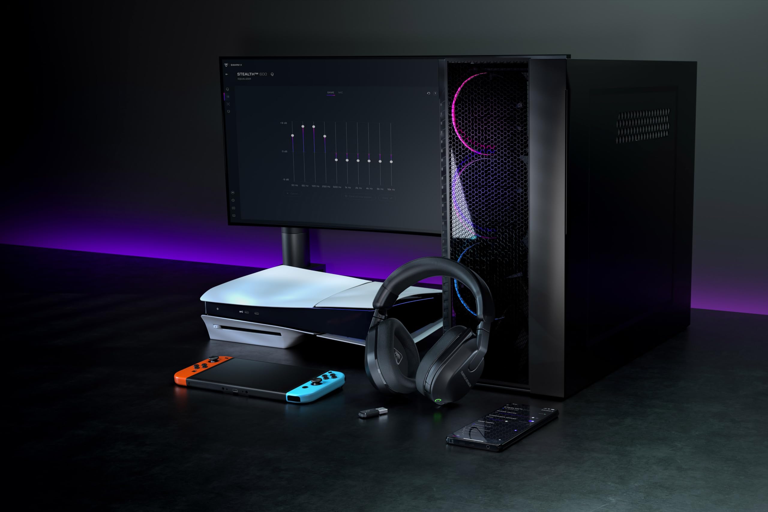 Turtle Beach Stealth 600 Wireless Gaming Headset for PS5, PS4, PC & Mobile – Bluetooth 5.0, 80-Hour Battery, Noise-Cancelling Mic, 50mm Speakers – Black – Perfect for Gaming, Streaming & Remote Work