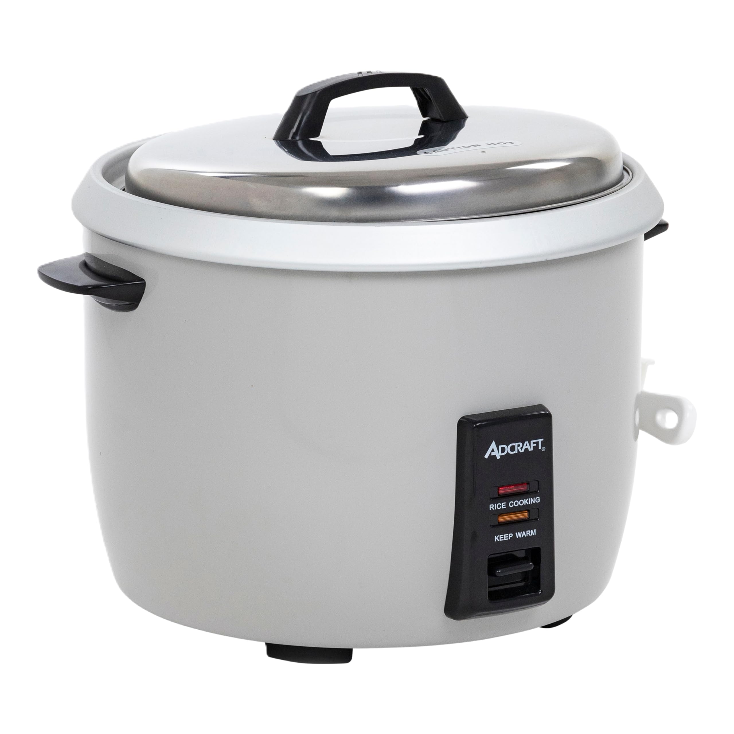 Commercial Heavy Duty 30-Cup Electric Rice Cooker with Stainless Steel Lid & Aluminum Interior - Large Capacity Rice Steamer with Oversized Fork for Restaurants, Catering & Bulk Meal Prep