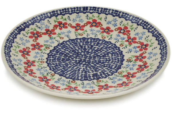 10-Piece Red Flower Meadow Dinner Plate Set - Elegant Porcelain Plates for Dining, Parties & Home Decor | Perfect for Everyday Meals, Entertaining & Special Occasions