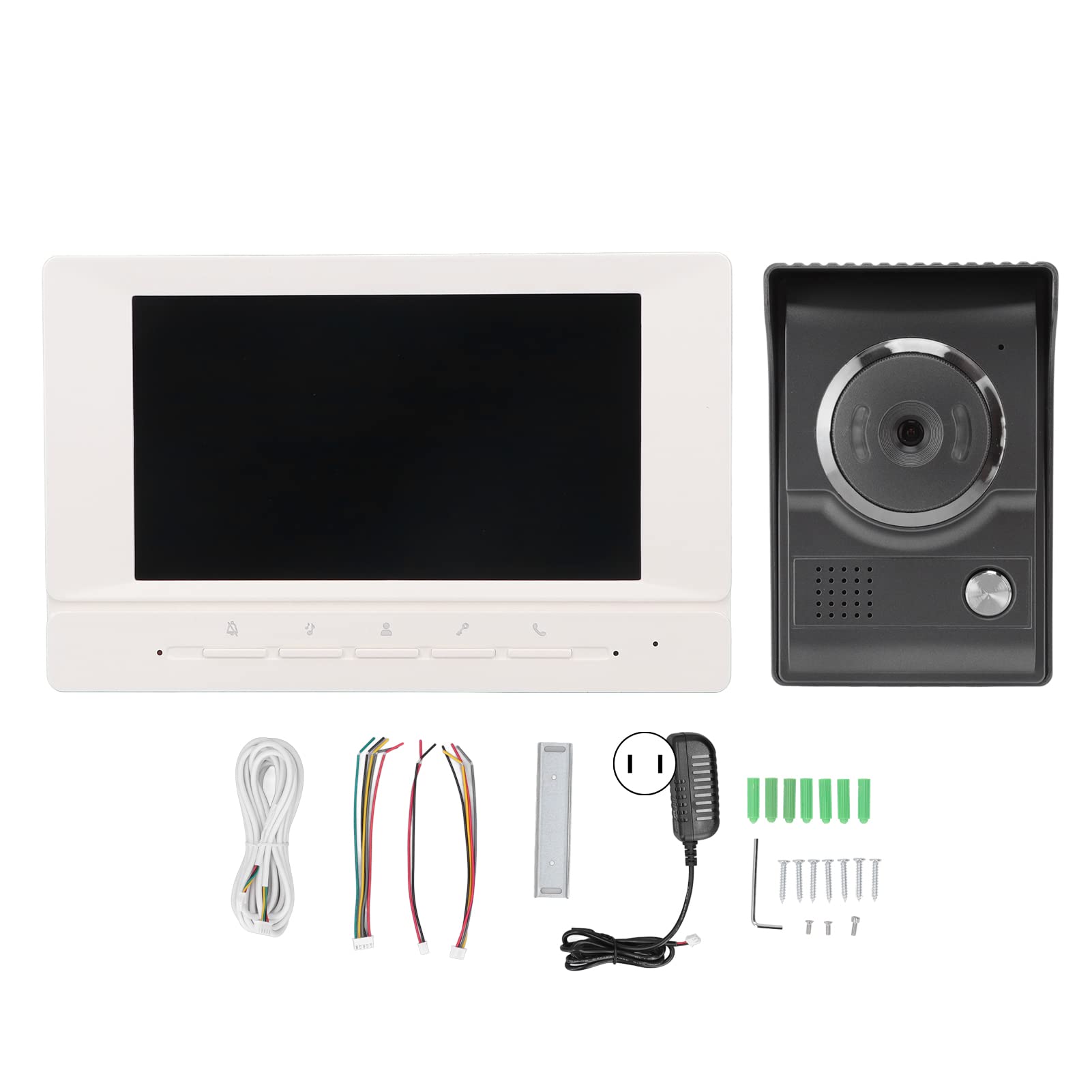 Haofy 7-Inch Video Door Phone System with Intercom - Smart Video Doorbell for Villa, Home, Office & Apartment | Enhanced Home Security System (US) | Perfect for Monitoring Entrances & Enhancing Safety