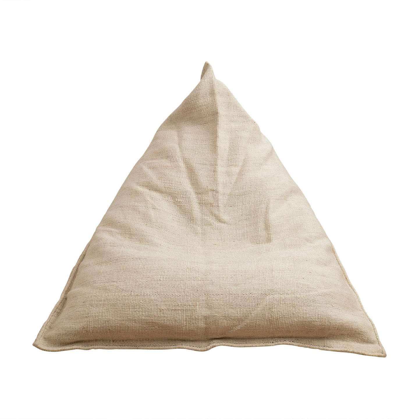 Premium Bamboo & Wool Bean Bag Chair in Beige - Ultra Soft & Eco-Friendly Lounge Chair for Living Room, Bedroom, Dorm or Game Room