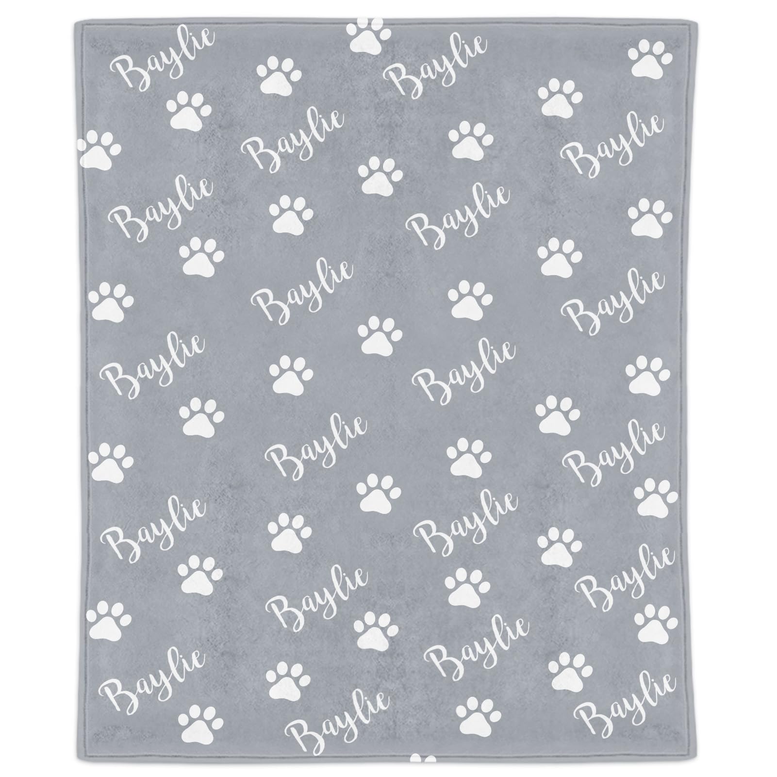 Custom Personalized Dog Blanket with Name & Pattern - USA Printed Pet Blanket for Dog Lovers - Perfect for Pet Memorial Gifts, Home Decor & Comforting Pet Loss