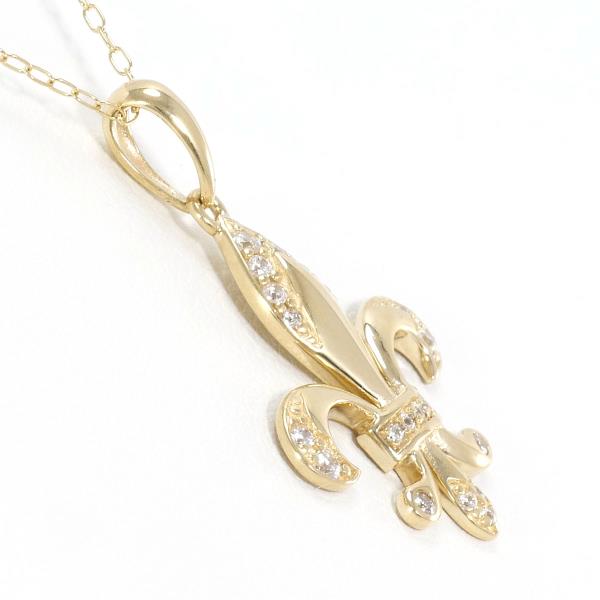 10K Yellow Gold Zirconia Necklace for Women - Elegant Cubic Zirconia Pendant Jewelry Gift for Birthday, Anniversary & Valentine's Day