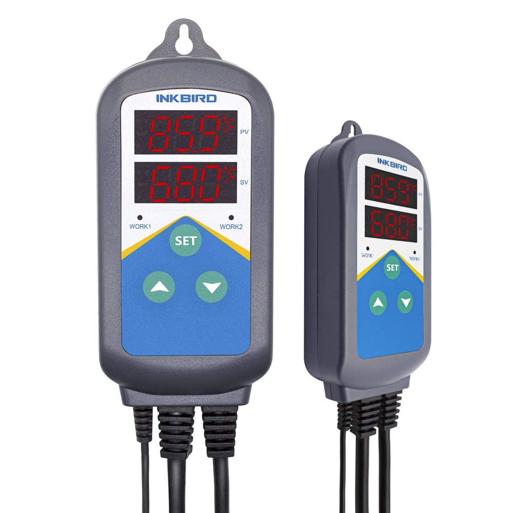 Inkbird ITC-306T Digital Temperature Controller with Pre-Wired Thermostat & 24H Timer - Precise Heating Control for Reptile Tanks, Seed Germination, Egg Incubation, and Home Brewing | Ideal for Terrariums, Greenhouses & DIY Projects