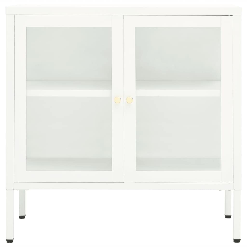 Modern Steel Sideboard Cabinet with 2 Doors & Adjustable Shelf - 27.6