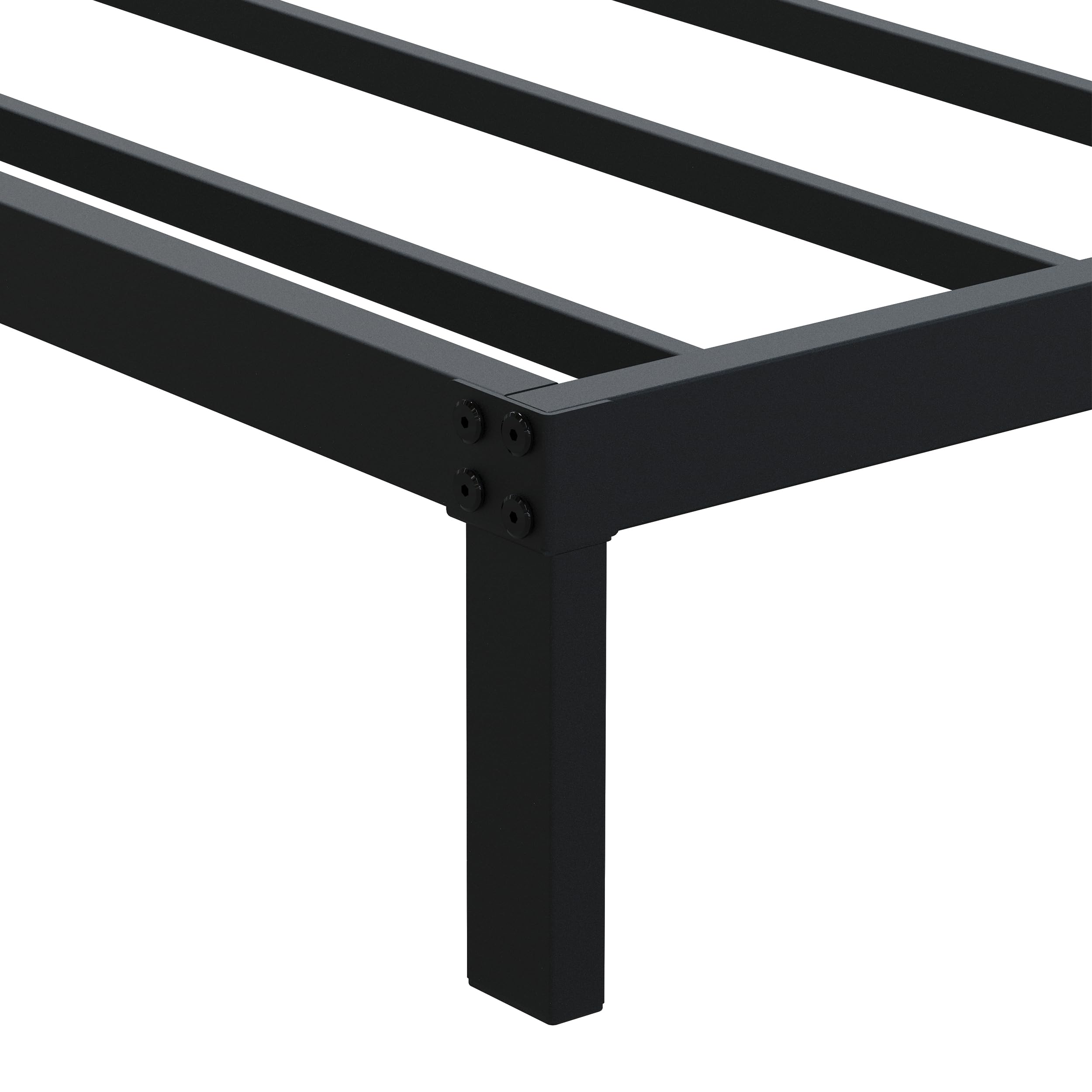 9 Inch Twin Bed Frame Heavy Duty Low Profile Metal Platform - No Box Spring Needed, Easy to Assemble, Noise Free Mattress Foundation - Black - Perfect for Kids Rooms, Guest Beds & Small Spaces