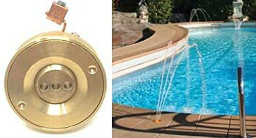 SEG ZWE 002 Adjustable 3-Port Fountain Deck Jet - Perfect for Pool, Spa, and Water Feature Landscaping