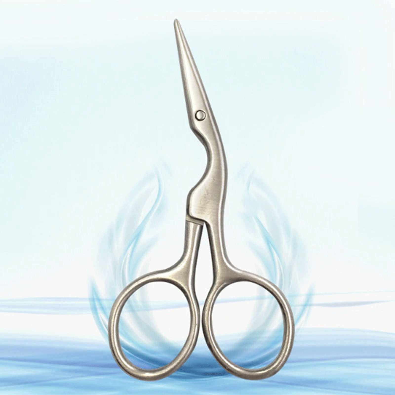 Stainless Steel Nose Hair Trimmer - Mini Portable Curved Design for Mustache, Nose & Ear Hair - Painless Hair Remover Scissors - Perfect for Travel, Grooming & Personal Care