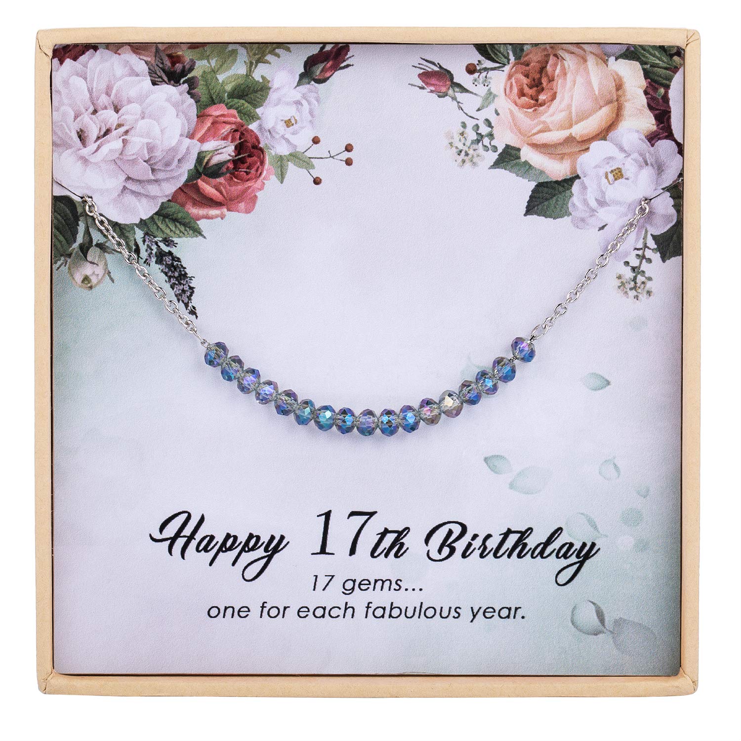 ESSIE ODILA 925 Sterling Silver Crystal Beaded Necklace for Women - Elegant Birthday Jewelry Gift for Her, Anniversary, Valentine's Day | Perfect for Parties, Date Nights & Special Occasions