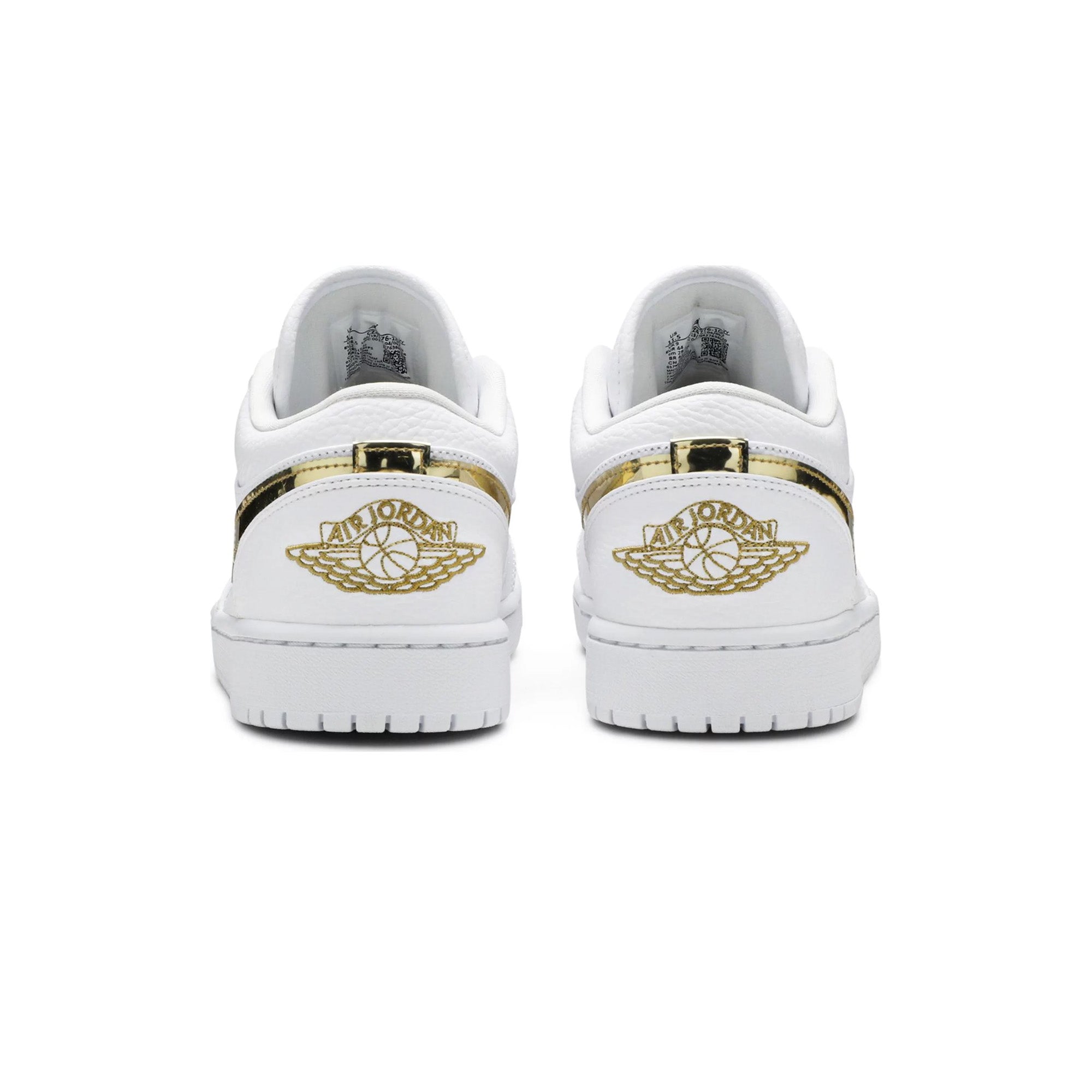 Air Jordan 1 Low 'White Metallic Gold' Women's Sneakers (2020) - Comfortable Casual Shoes for Running, Walking & Streetwear Fashion