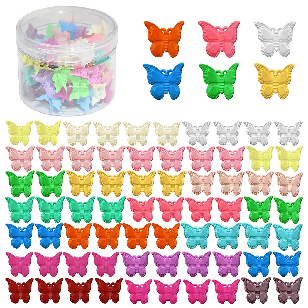 Lnrueg 72PCS Kids Hair Claw Clips - Small Mini Butterfly Hair Clips for Girls, Creative Fashion Hair Accessories for Toddlers & Teens | Perfect for School, Parties & Daily Styling