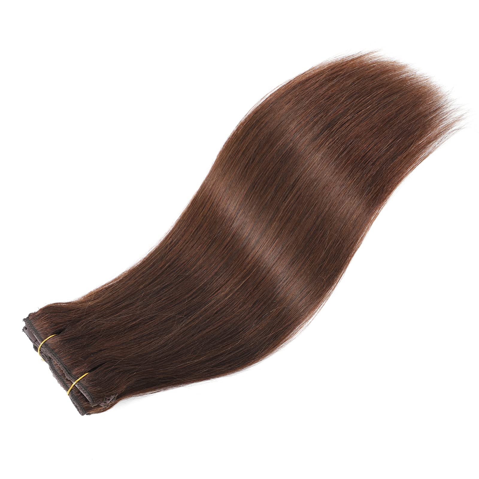 9pcs 22inch Clip in Human Hair Extensions - 130g Dark Brown Remy Hair, Straight & Soft Natural Hair Extensions for Thickening & Styling | Perfect for Parties, Weddings & Daily Wear