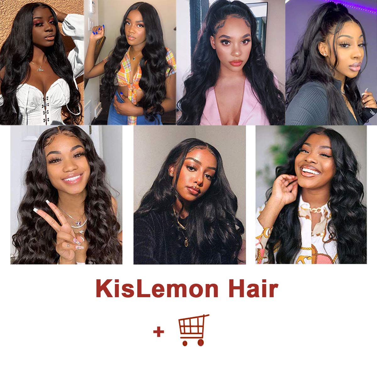 Clip-in Hair Extensions #1B Natural 10A Body Wave 100% Virgin Human Hair - 8pc/Lot 125g with 16 Clips (26 Inch) for Volume & Length - Perfect for Parties, Weddings & Daily Styling