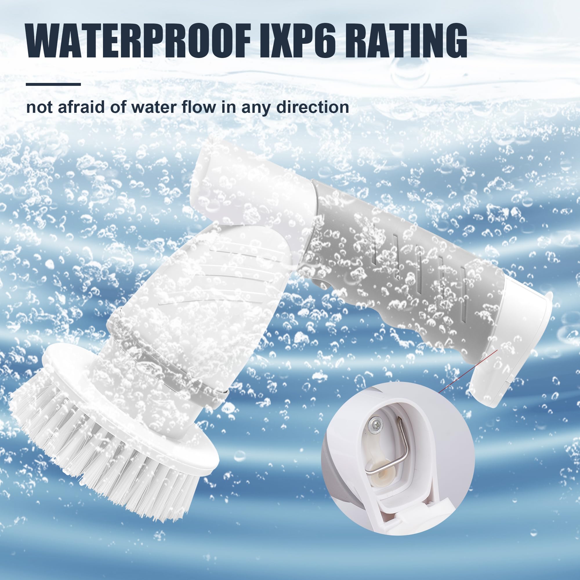**SZFIXEZ Cordless Electric Spin Scrubber - 4 Replaceable Brush Heads for Bathroom, Kitchen, Tile, Bathtub & Toilet Cleaning | Powerful Shower, Stove & Window Scrubber for Deep Cleaning**    *(Perfect for Sparkling Bathrooms, Stainless Kitchens & Spotless Windows – Effortless Cleaning in Minutes!)*