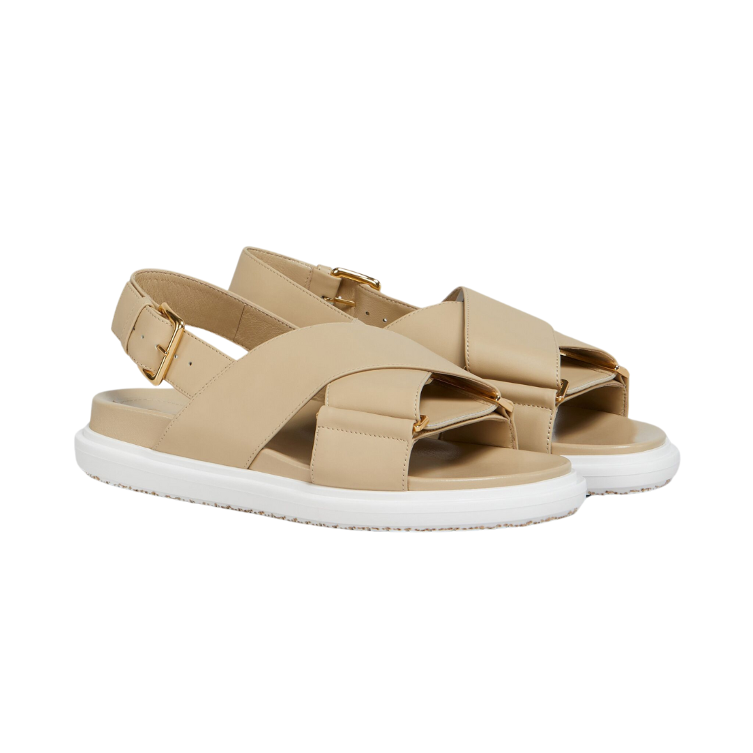 Cozy Winter Wheat Fussbett Sandals for Women - Soft Fleece Lined Slippers with Memory Foam - Perfect for Indoor, Lounge & Home Comfort