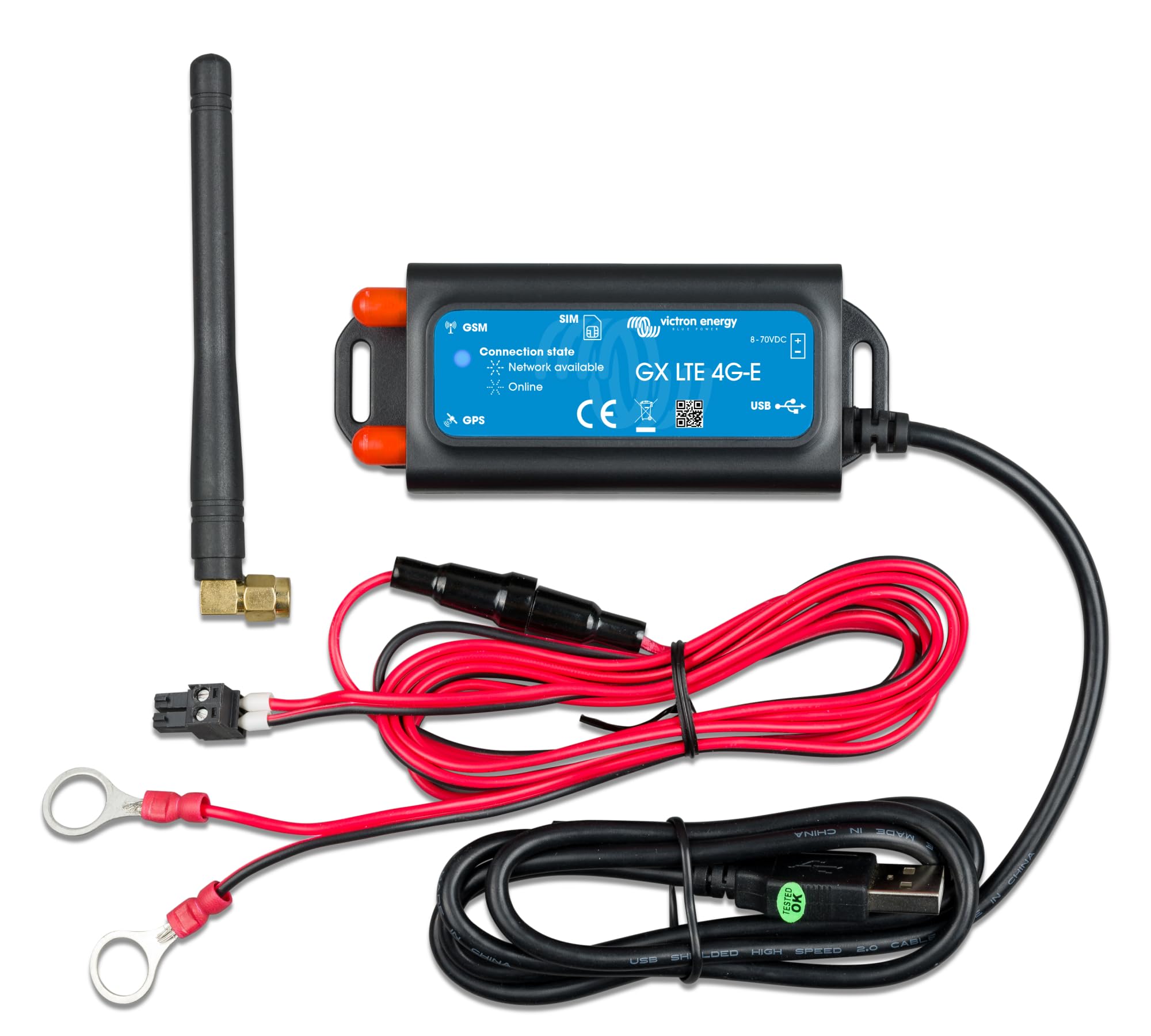 Victron Energy GX LTE 4G-E Cellular Modem for Remote Monitoring - Perfect for Solar Power Systems, Marine & RV Applications