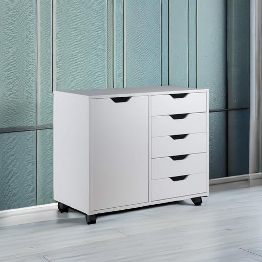 Winsome Wood Halifax White Storage Organizer for Home Office, Kitchen, Bathroom & Closet