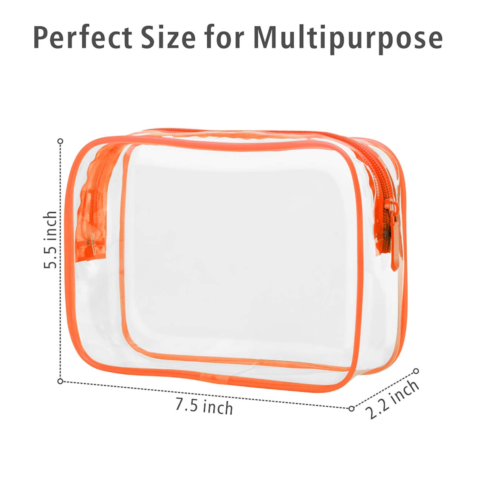 PACKISM Clear Toiletry Bag 3-Pack - TSA Approved Quart Size Travel Cosmetic Organizer for Women & Men - Perfect for Airports, Gym, Camping & Weekend Getaways