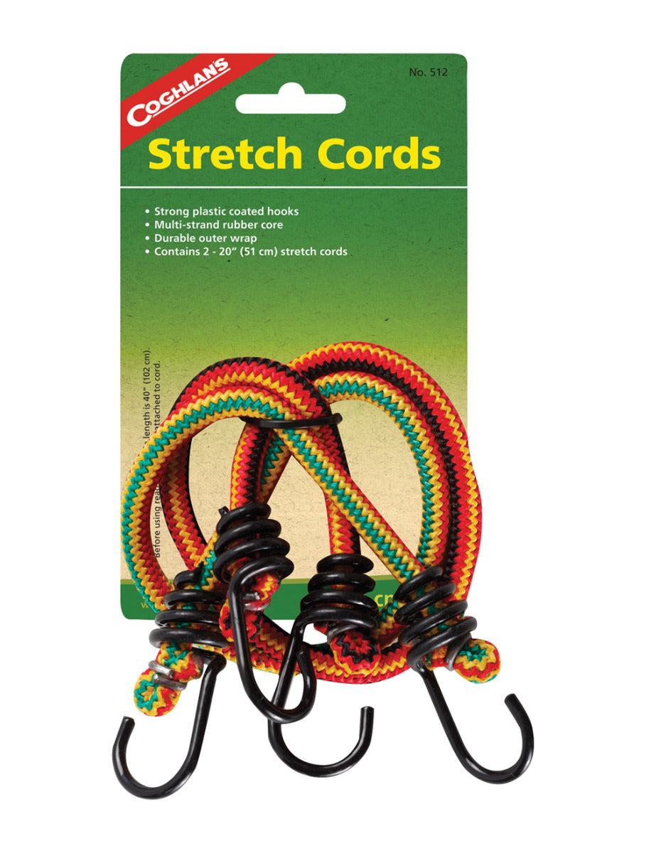 20 Pack Elastic Stretch Cords with Hooks - Heavy Duty Bungee Cords for Camping, Moving, Storage & Outdoor Gear Organization (Black)