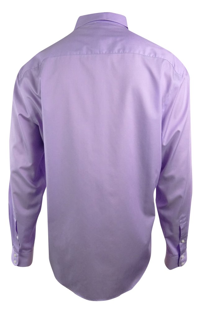 Perry Ellis Men's Non-Iron Twill Long Sleeve Dress Shirt - Point Collar, Regular Fit Button Down for Business & Formal Occasions