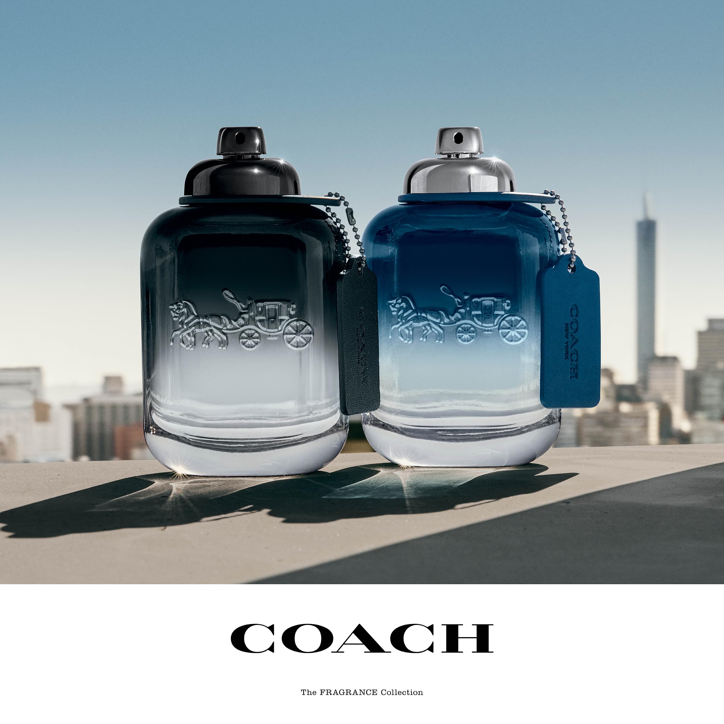 Coach Blue Eau de Toilette for Men - Long Lasting Cologne with Lime Oil, Black Pepper & Amber Notes - Fougere Aquatic Fragrance - Perfect for Date Night & Office Wear