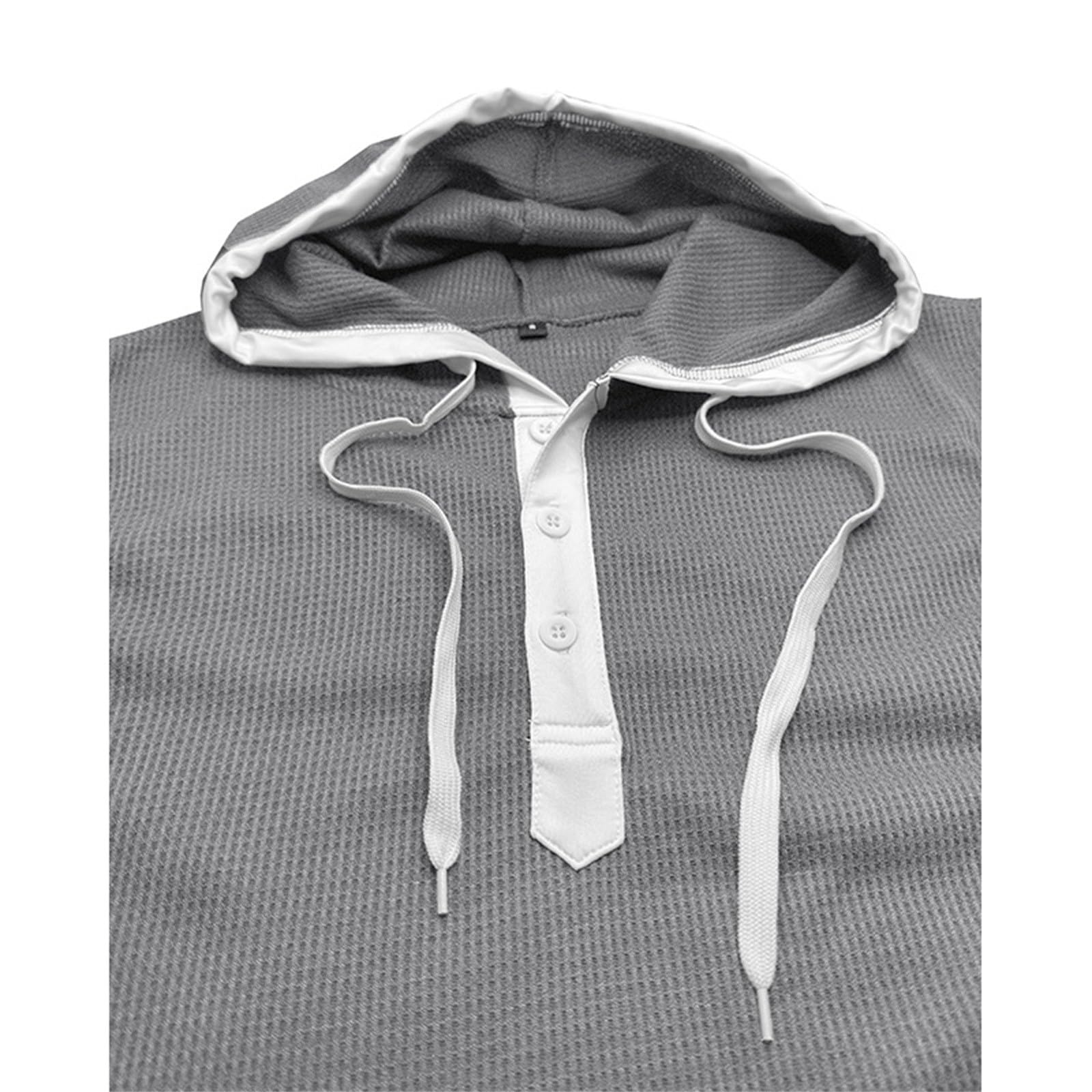 Men's Waffle Tank Top Hoodie - Sleeveless Gym Hooded Shirt for Bodybuilding & Workout - Muscle Shirt for Casual Wear, Beach & Hippie Style - Perfect for Gym Training, Summer Outfits and Streetwear Fashion